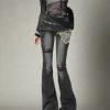 New Style Trends - Y2k Butterfly Distressed Flare Jeans - Outfit Ideas