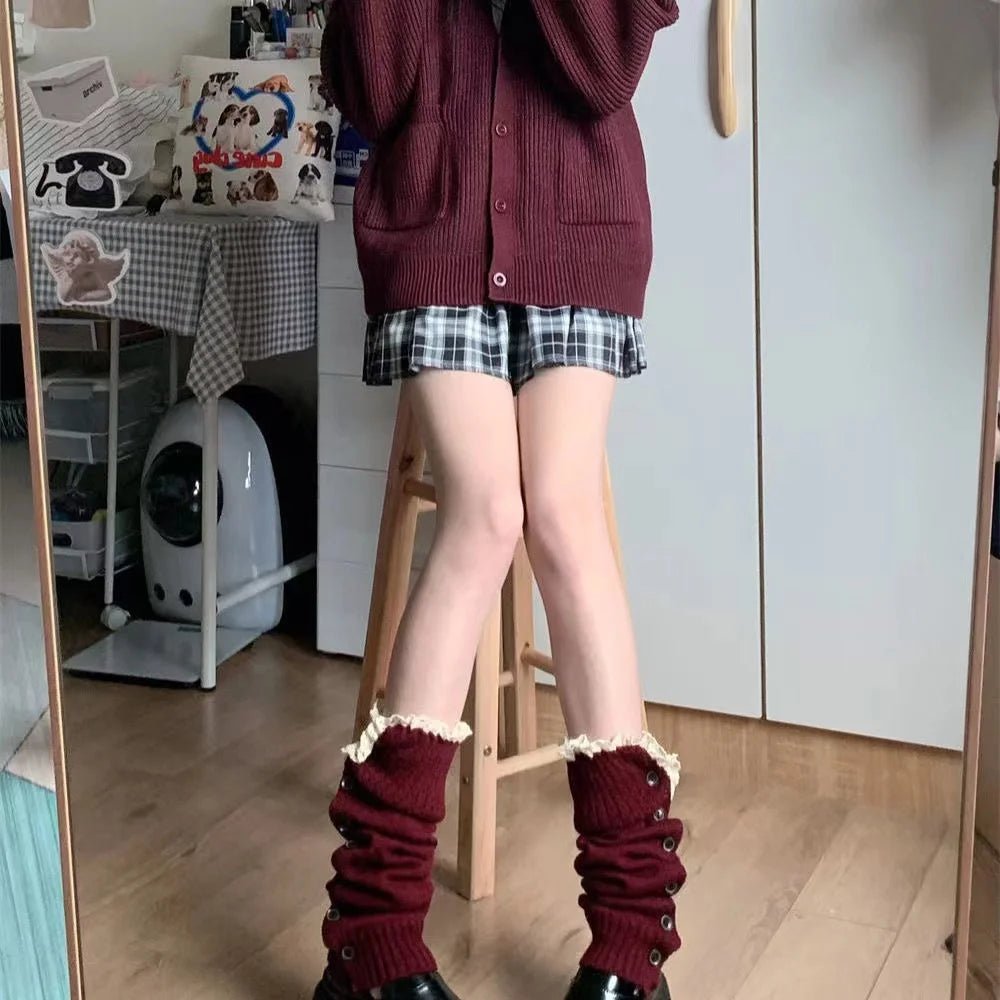 New Style Trends - Y2k Button-Up Lace Leg Warmers - Outfit Ideas New Style Trends - Y2k Button-Up Lace Leg Warmers - Outfit Ideas