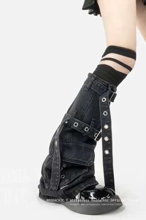 New Style Trends - Y2k Chaos Buckle Leg Warmers - Outfit Ideas