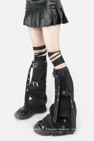 New Style Trends - Y2k Chaos Buckle Leg Warmers - Outfit Ideas