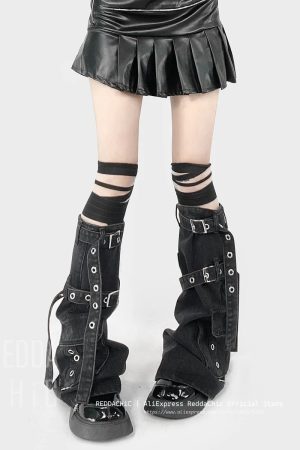 New Style Trends - Y2k Chaos Buckle Leg Warmers - Outfit Ideas