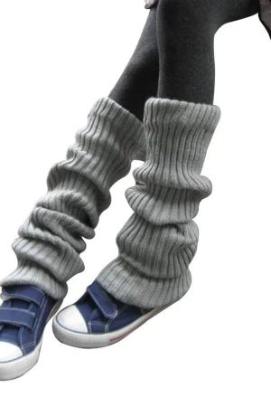New Style Trends - Y2k Cozy Ribbed Slouch Leg Warmers - Outfit Ideas