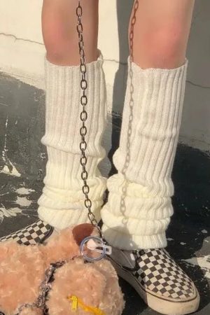 New Style Trends - Y2k Cozy Ribbed Slouch Leg Warmers - Outfit Ideas