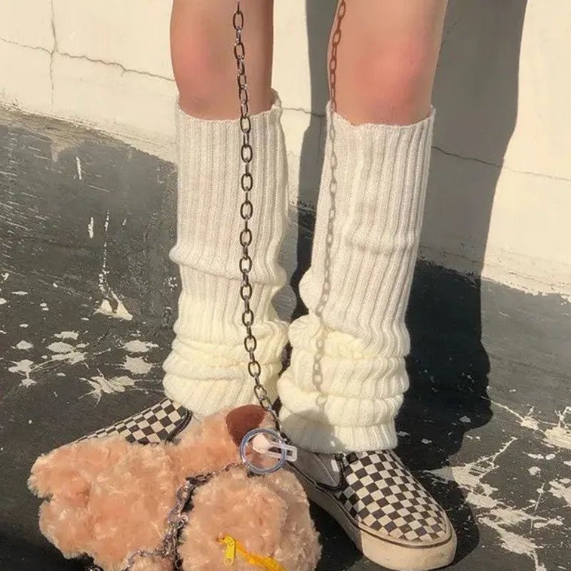 New Style Trends - Y2k Cozy Ribbed Slouch Leg Warmers - Outfit Ideas New Style Trends - Y2k Cozy Ribbed Slouch Leg Warmers - Outfit Ideas