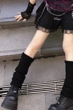 New Style Trends - Y2k Cozy Ribbed Slouch Leg Warmers - Outfit Ideas