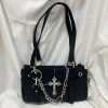 New Style Trends - Y2k Cross Chain Shoulder Bag - Outfit Ideas