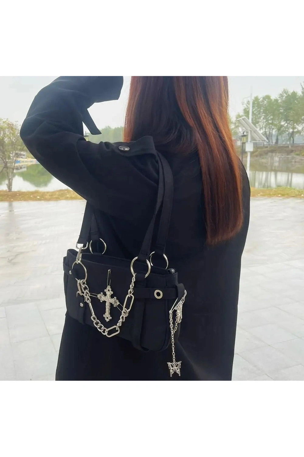 New Style Trends - Y2k Cross Chain Shoulder Bag - Outfit Ideas New Style Trends - Y2k Cross Chain Shoulder Bag - Outfit Ideas