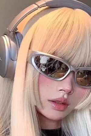 New Style Trends - Y2k Cyberwave Slim Shield Sunglasses - Outfit Ideas