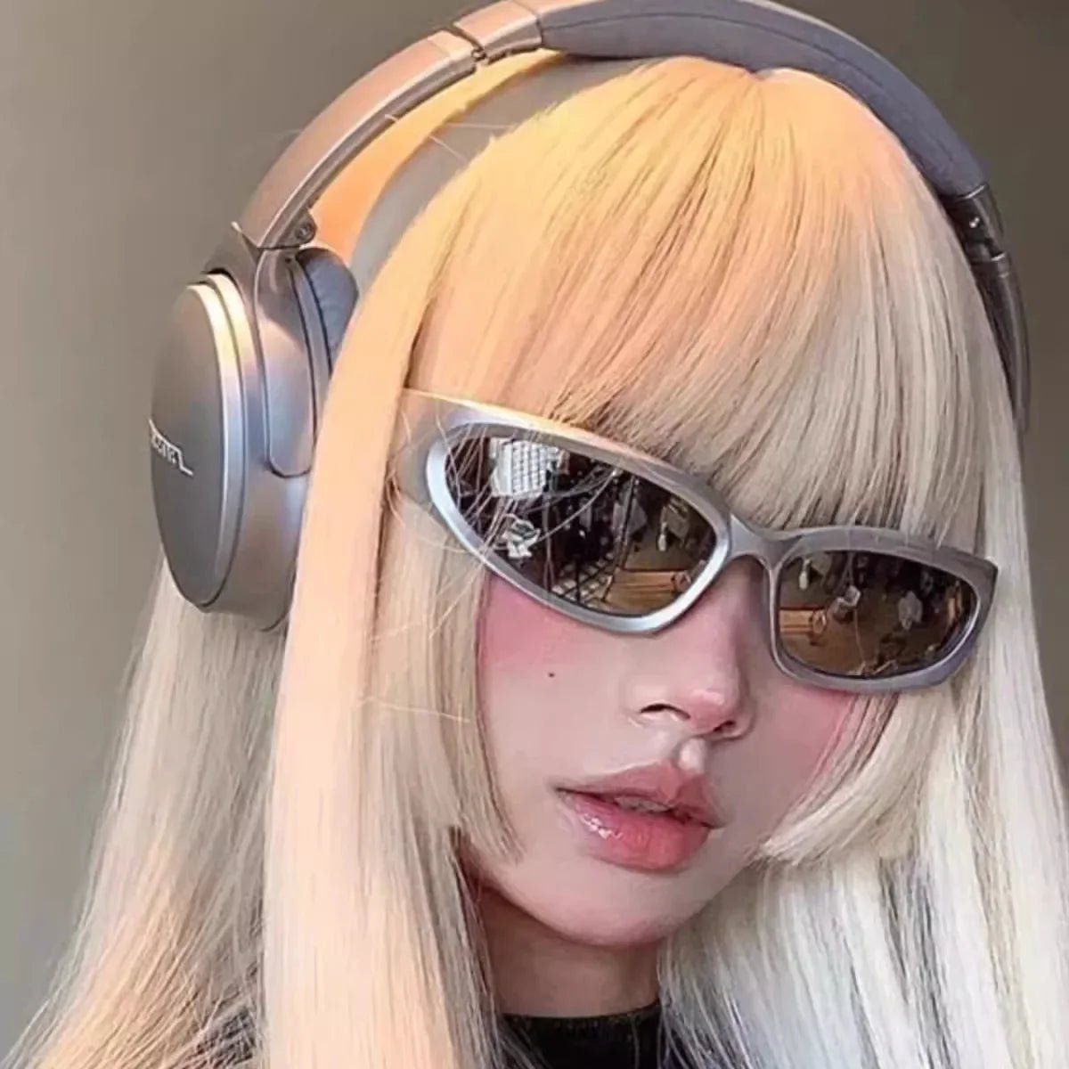 New Style Trends - Y2k Cyberwave Slim Shield Sunglasses - Outfit Ideas