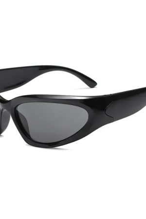New Style Trends - Y2k Cyberwave Slim Shield Sunglasses - Outfit Ideas