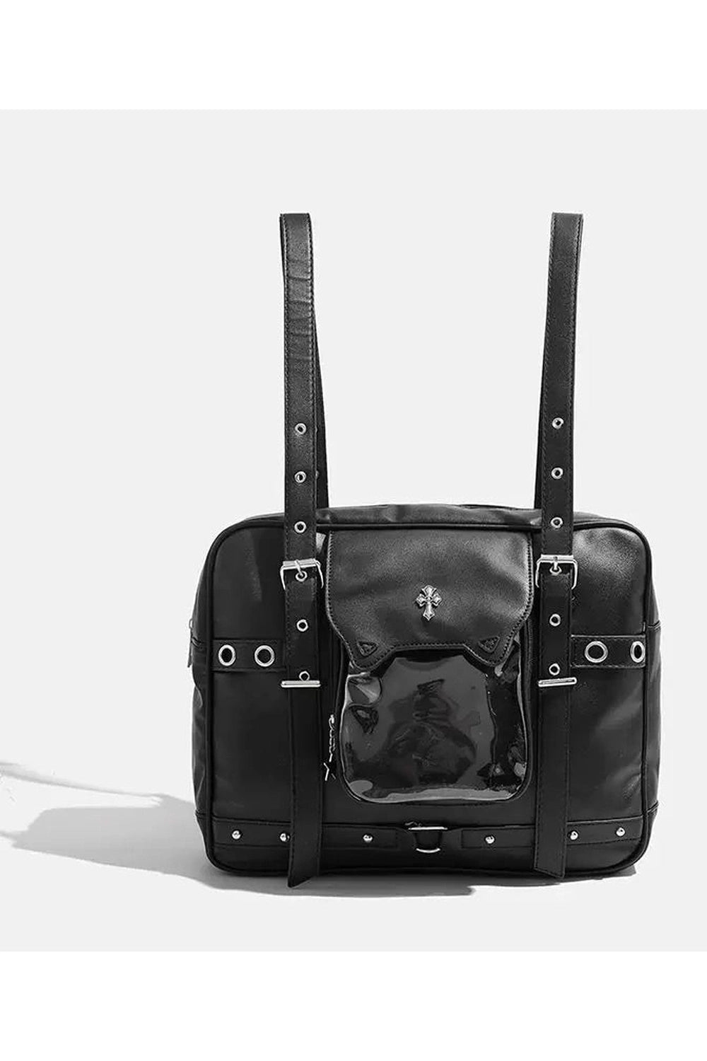 New Style Trends - Y2k Dark Vortex Strapped Backpack - Outfit Ideas