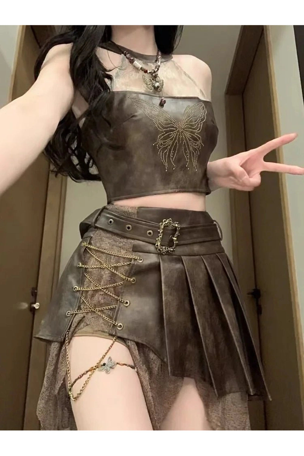 New Style Trends - Y2k Edgy Warrior Outfit Set - Outfit Ideas