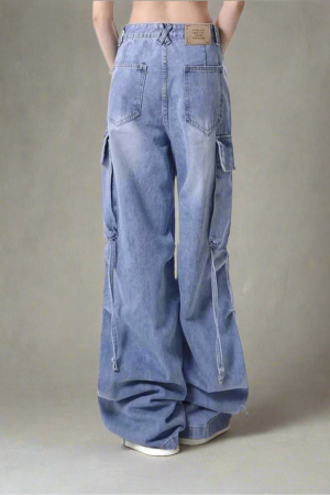 New Style Trends - Y2k Extreme Wide-Leg Cargo Jeans - Outfit Ideas