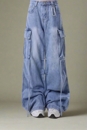 New Style Trends - Y2k Extreme Wide-Leg Cargo Jeans - Outfit Ideas