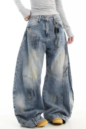 New Style Trends - Y2k Fade Panel Edgy Jeans - Outfit Ideas