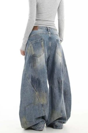 New Style Trends - Y2k Fade Panel Edgy Jeans - Outfit Ideas