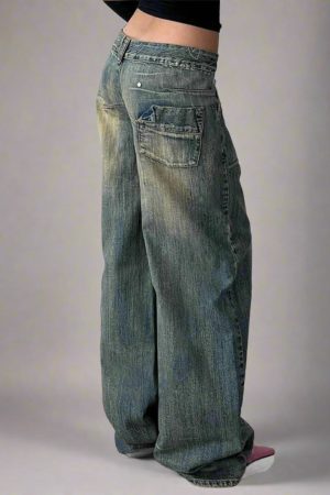 New Style Trends - Y2k Fall Retro Washed Baggy Jeans - Outfit Ideas