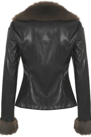 New Style Trends - Y2K Faux Fur Rebel Jacket - Outfit Ideas