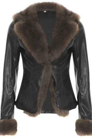 New Style Trends - Y2K Faux Fur Rebel Jacket - Outfit Ideas