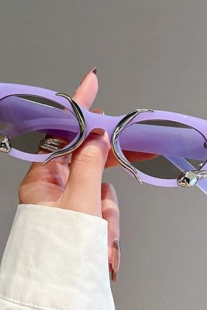 New Style Trends - Y2k Flame Cat-Eye Sunglasses - Outfit Ideas