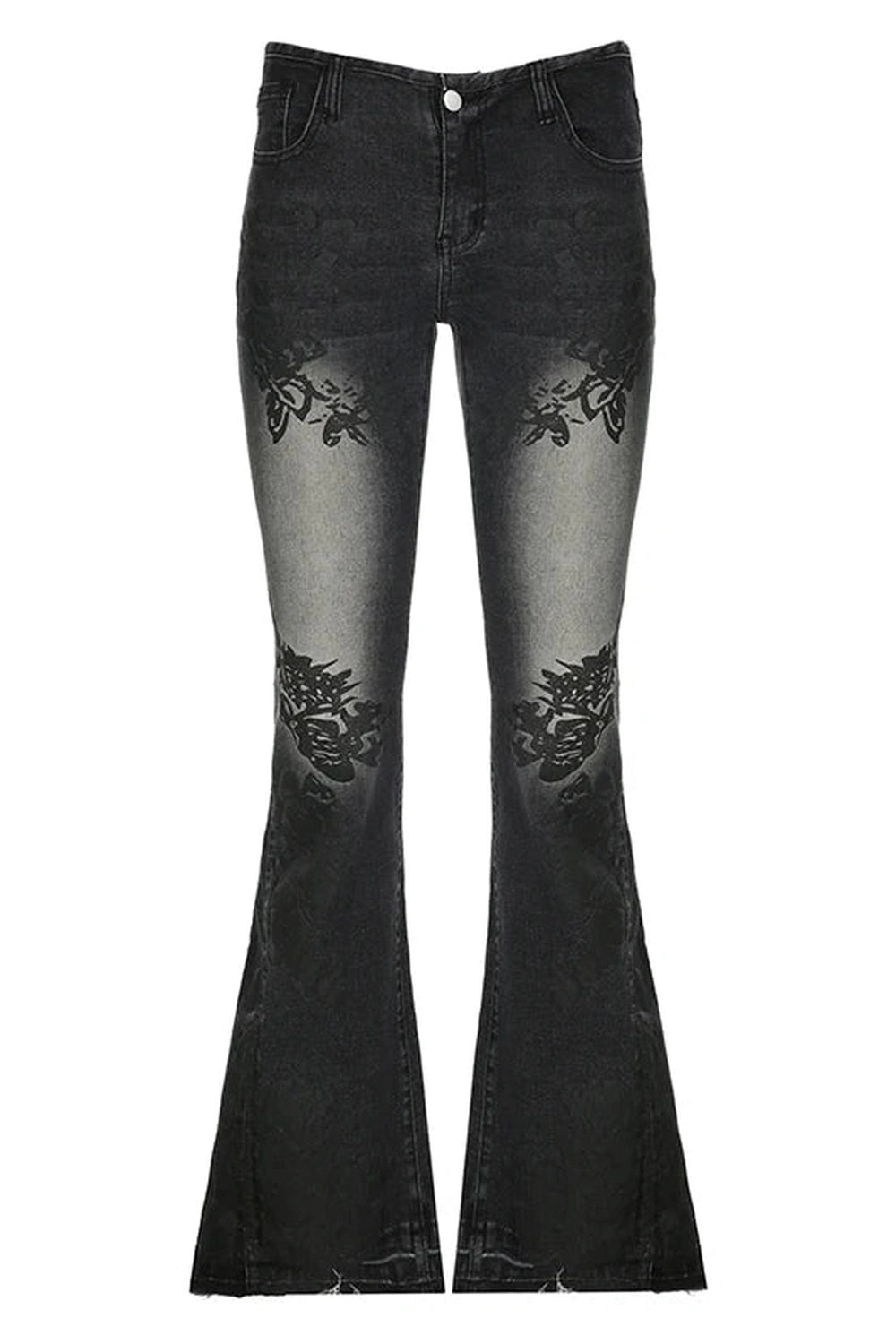 New Style Trends - Y2k Floral Flare Low Rise Jeans - Outfit Ideas