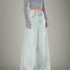 New Style Trends - Y2k Frosted Sage Wide-Leg Jeans - Outfit Ideas