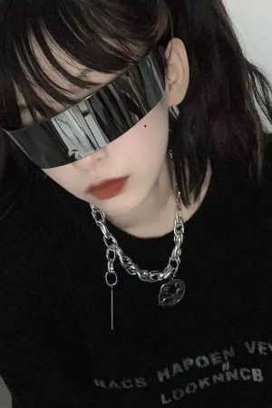 New Style Trends - Y2k Futurewave Chrome Sunglasses - Outfit Ideas