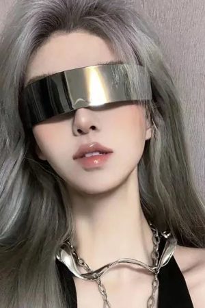 New Style Trends - Y2k Futurewave Chrome Sunglasses - Outfit Ideas