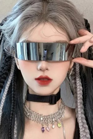 New Style Trends - Y2k Futurewave Chrome Sunglasses - Outfit Ideas