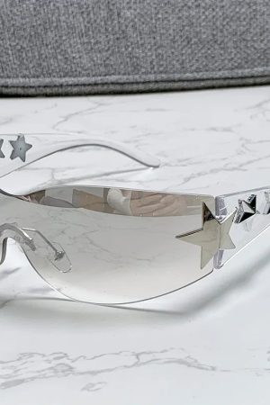New Style Trends - Y2k Galactic Shield Sunglasses - Outfit Ideas