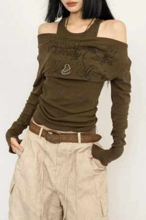 New Style Trends - Y2K Graffiti Layered Top - Outfit Ideas