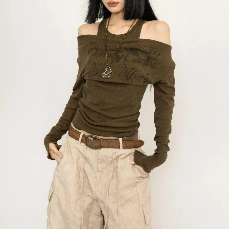 New Style Trends - Y2K Graffiti Layered Top - Outfit Ideas