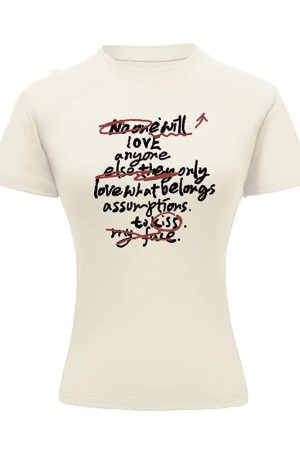New Style Trends - Y2K Graffiti Love T-Shirt - Outfit Ideas