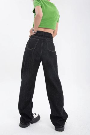 New Style Trends - Y2k High Waist Baggy Denim Jeans - Outfit Ideas