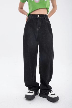 New Style Trends - Y2k High Waist Baggy Denim Jeans - Outfit Ideas