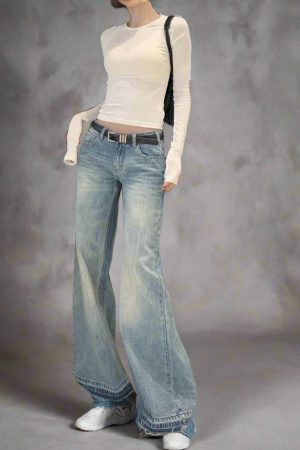New Style Trends - Y2k High-Waisted Wide-Leg Jeans - Outfit Ideas