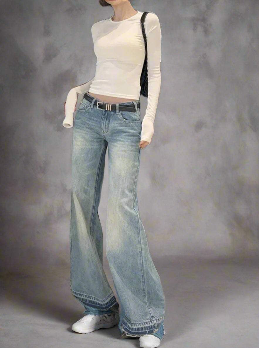 New Style Trends - Y2k High-Waisted Wide-Leg Jeans - Outfit Ideas New Style Trends - Y2k High-Waisted Wide-Leg Jeans - Outfit Ideas