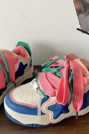 New Style Trends - Y2k Kawaii Cosmic Glow Star Sneakers - Outfit Ideas