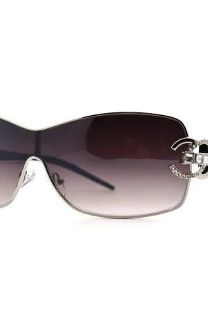 New Style Trends - Y2k Luxe Diva Shield Sunglasses - Outfit Ideas