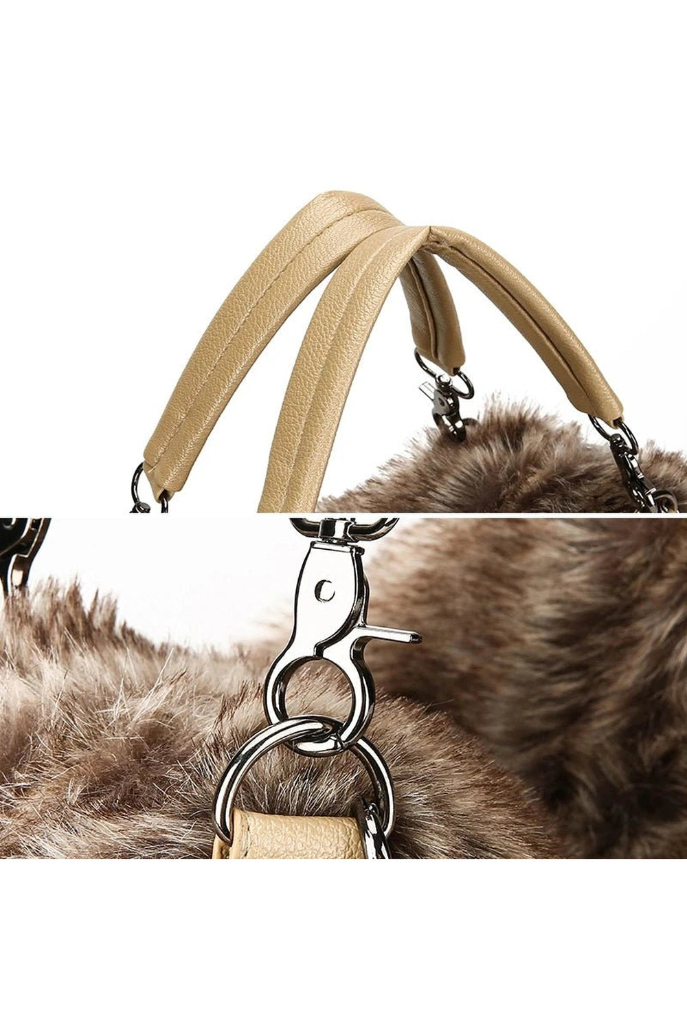 New Style Trends - Y2k Luxe Faux Fur Studded Handbag - Outfit Ideas New Style Trends - Y2k Luxe Faux Fur Studded Handbag - Outfit Ideas