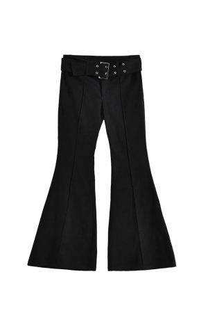 New Style Trends - Y2k Midnight Sculpt Flare Pants - Outfit Ideas