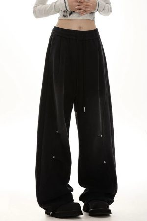 New Style Trends - Y2k Oversized Drawstring Lounge Pants - Outfit Ideas