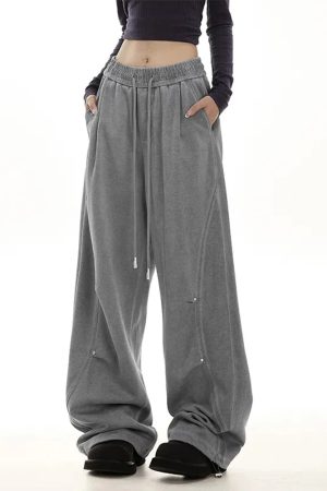 New Style Trends - Y2k Oversized Drawstring Lounge Pants - Outfit Ideas