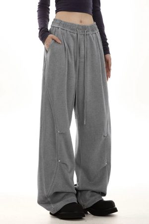 New Style Trends - Y2k Oversized Drawstring Lounge Pants - Outfit Ideas