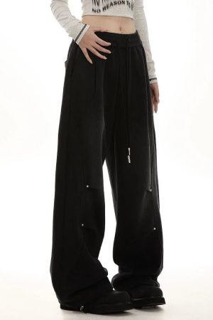 New Style Trends - Y2k Oversized Drawstring Lounge Pants - Outfit Ideas