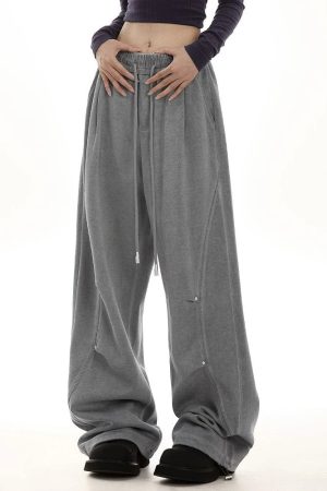 New Style Trends - Y2k Oversized Drawstring Lounge Pants - Outfit Ideas