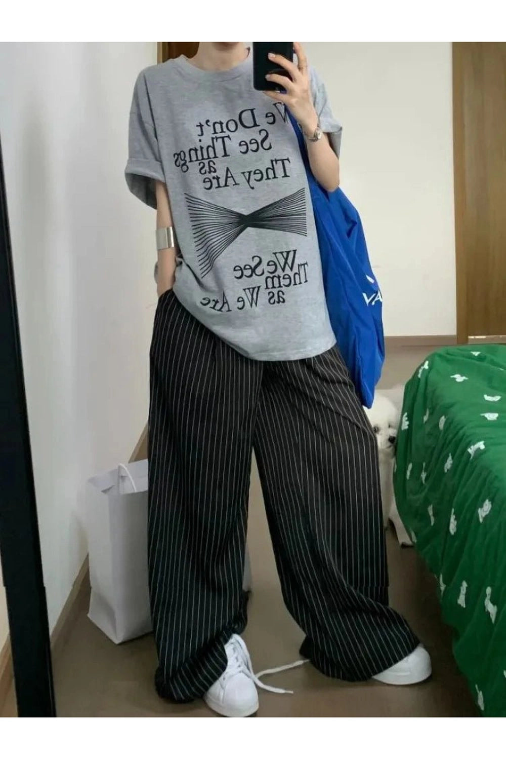 New Style Trends - Y2k Oversized Striped Palazzo Pants - Outfit Ideas