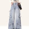New Style Trends - Y2k Pastel Stitch Bow-Tie  Jeans - Outfit Ideas