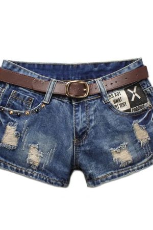 New Style Trends - Y2k Rebel Script Ripped Shorts - Outfit Ideas