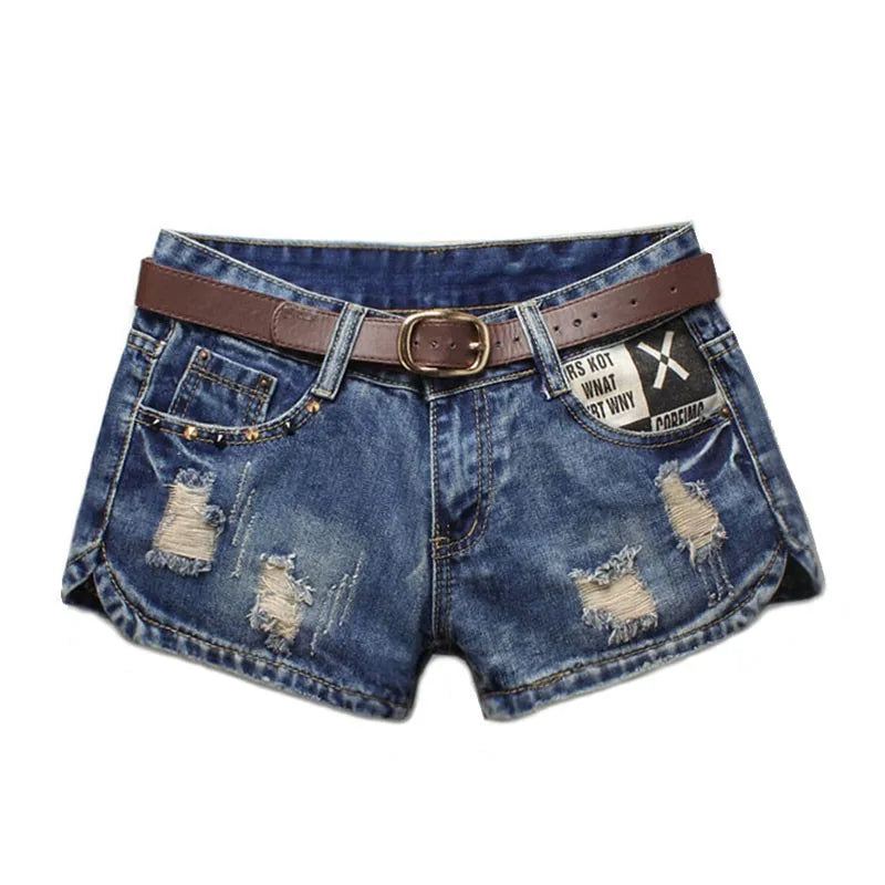 New Style Trends - Y2k Rebel Script Ripped Shorts - Outfit Ideas